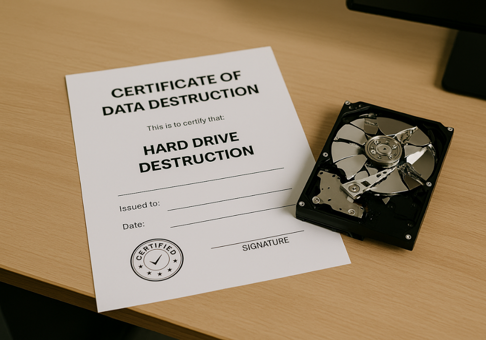destrucción de discos duros con certificado