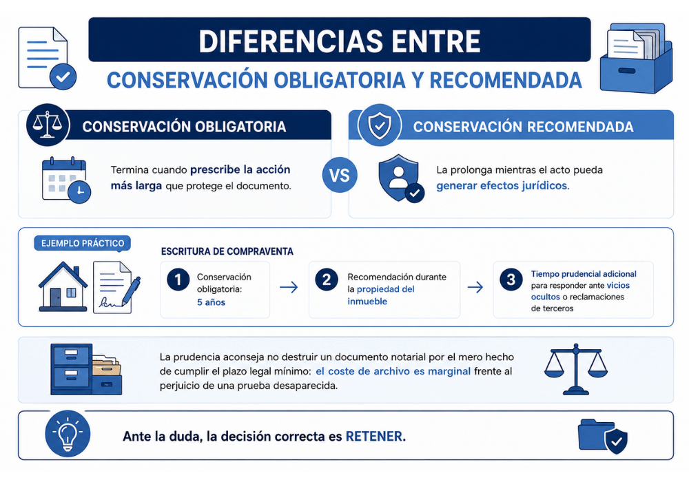 Cuánto tiempo guardar documentos notariales diferencias Cuánto tiempo guardar documentos notariales diferencias