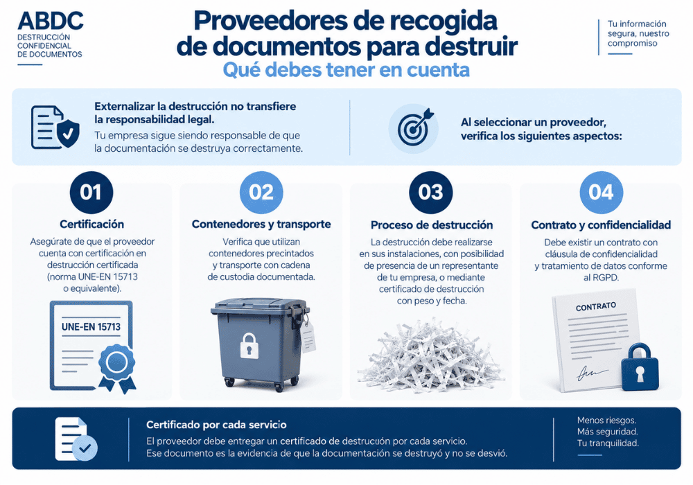 Proveedores de recogida de documentos para destruir Proveedores de recogida de documentos para destruir